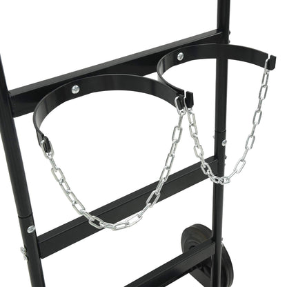 Handwagen Schwarz Und Rot 63 X 43,5 X 110 Cm Stahl