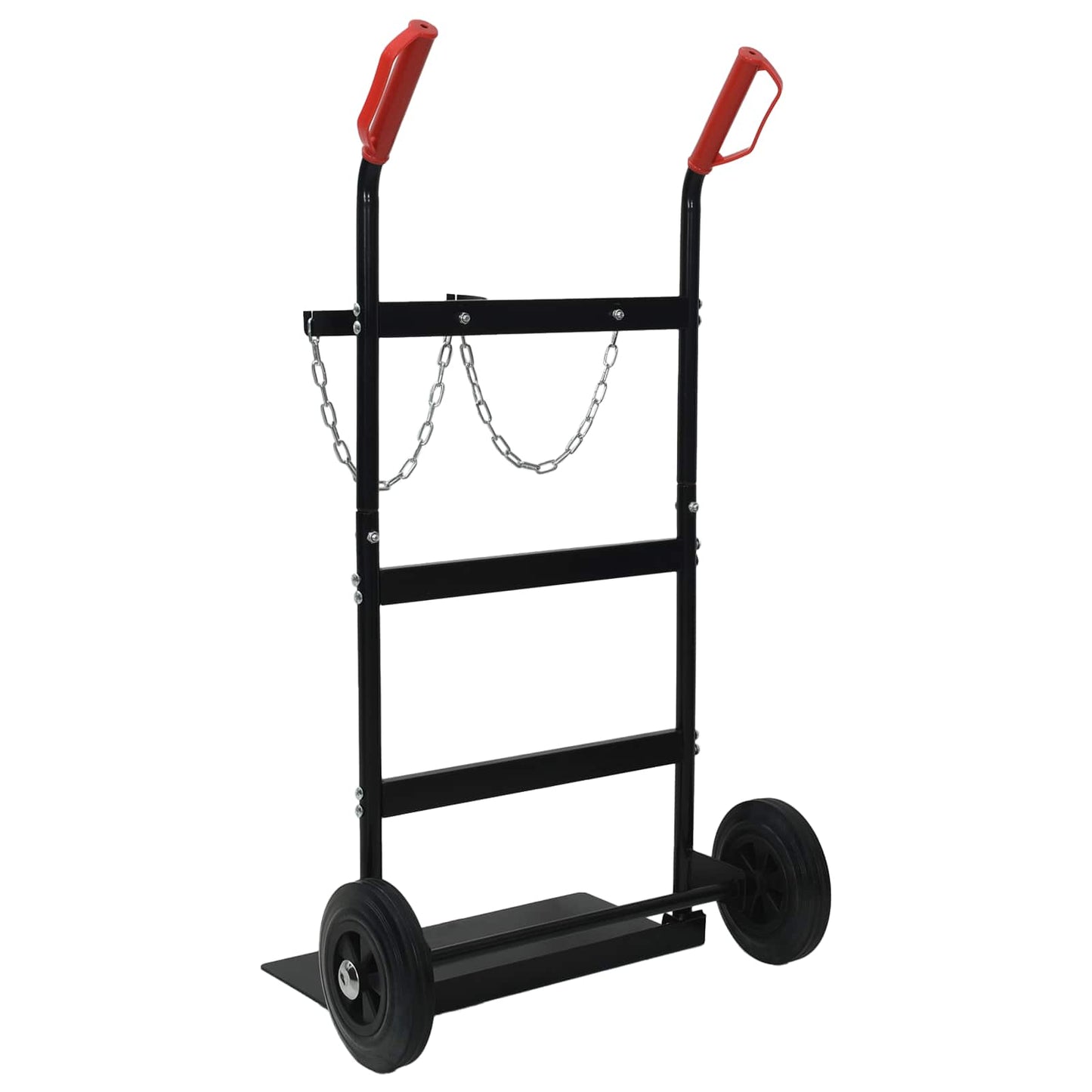 Handwagen Schwarz Und Rot 63 X 43,5 X 110 Cm Stahl