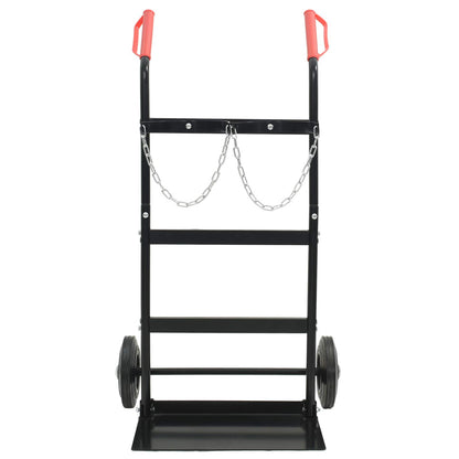 Handwagen Schwarz Und Rot 63 X 43,5 X 110 Cm Stahl