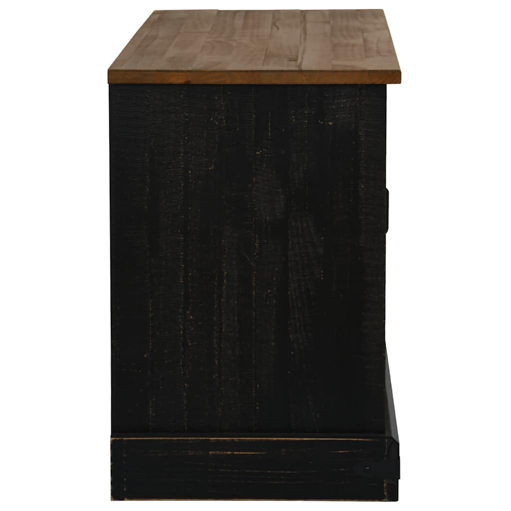 Tv-Schrank Halden Mit Schiebetür 110X40X60Cm Massivholz