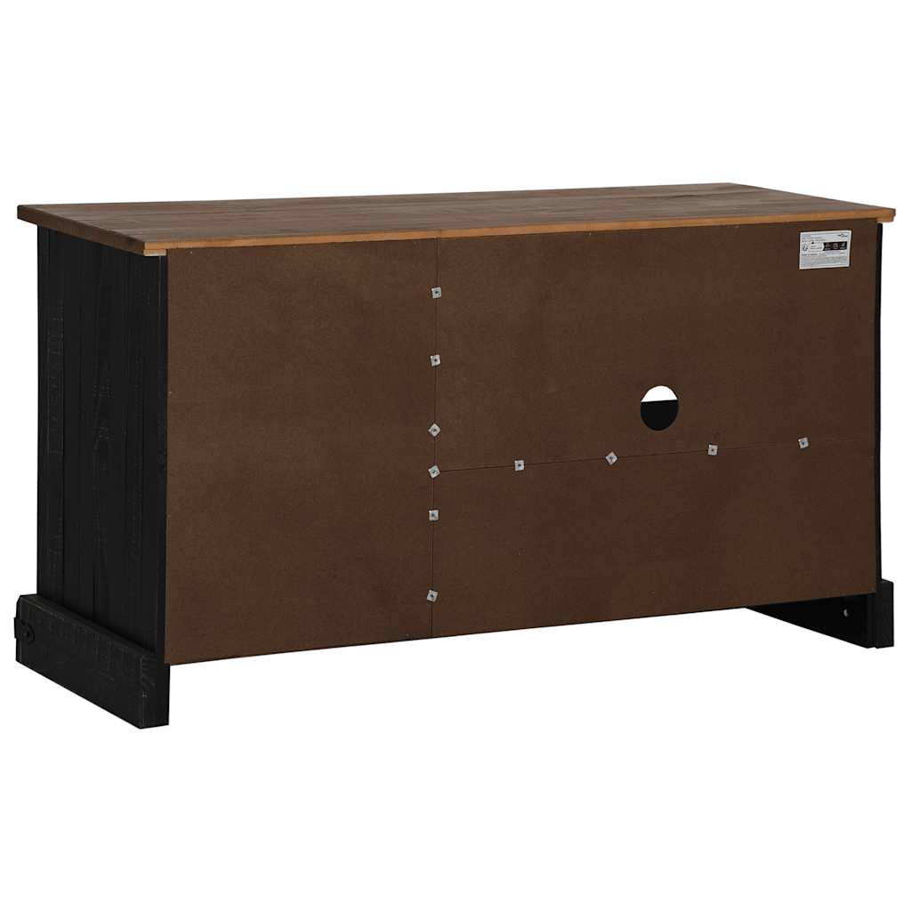 Tv-Schrank Halden Mit Schiebetür 110X40X60Cm Massivholz