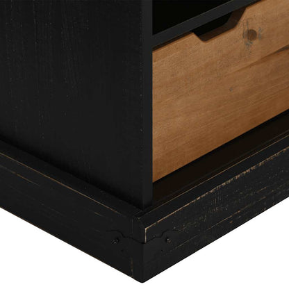 Tv-Schrank Halden Mit Schiebetür 110X40X60Cm Massivholz