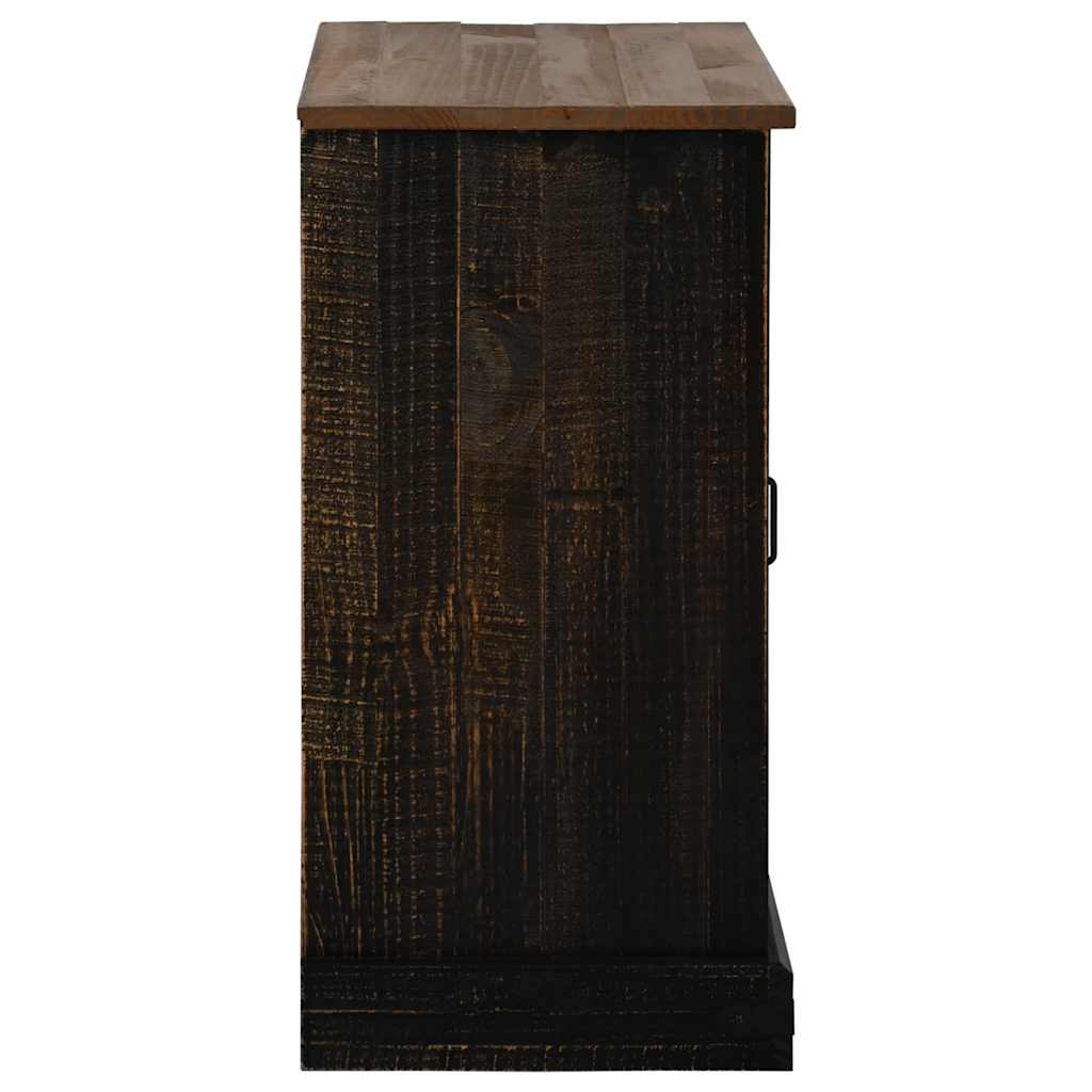 Sideboard Halden Mit Schiebetür 80X40X80 Cm Massivholz
