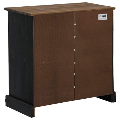 Sideboard Halden Mit Schiebetür 80X40X80 Cm Massivholz