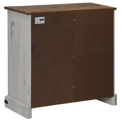 Sideboard Halden Mit Schiebetür 80X40X80 Cm Massivholz