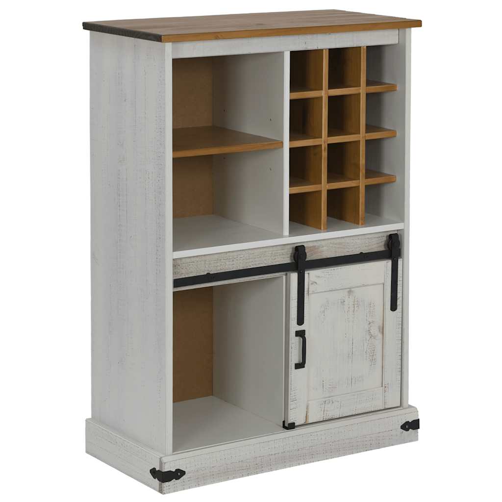 Weinschrank Halden Mit Weinregalen Und Schiebetür Kiefer