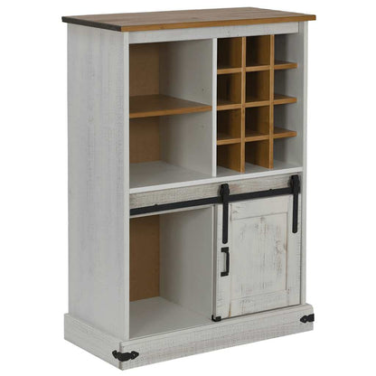 Weinschrank Halden Mit Weinregalen Und Schiebetür Kiefer