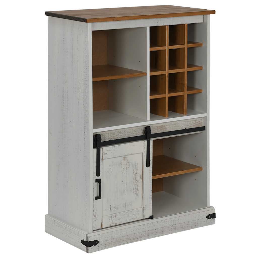 Weinschrank Halden Mit Weinregalen Und Schiebetür Kiefer
