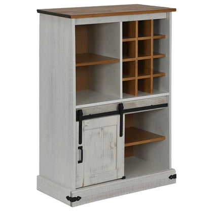 Weinschrank Halden Mit Weinregalen Und Schiebetür Kiefer