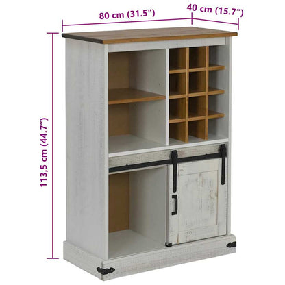 Weinschrank Halden Mit Weinregalen Und Schiebetür Kiefer