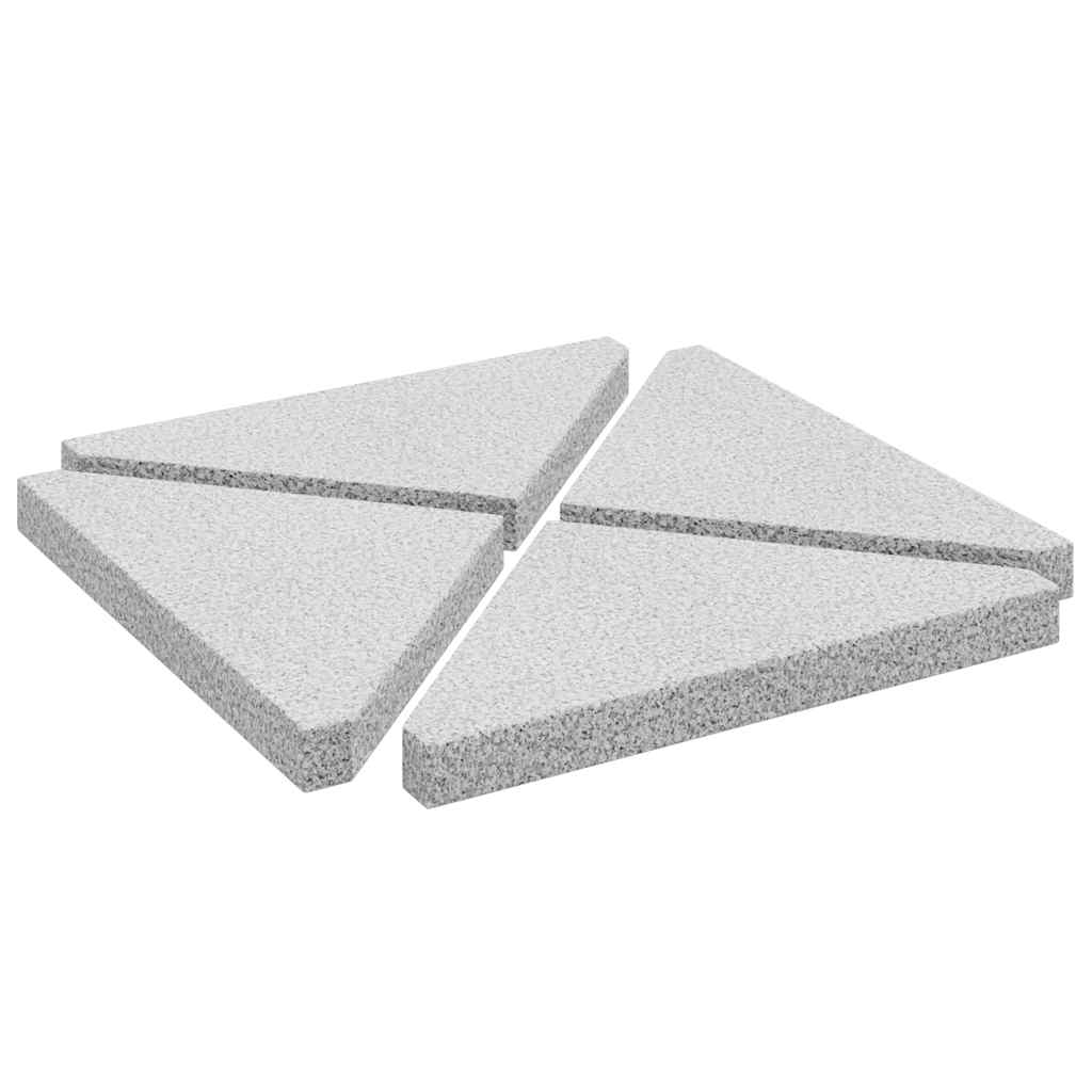 Sonnenschirm-Gewichtsplatten 4 Stk. Granit Dreieckig 14 Kg