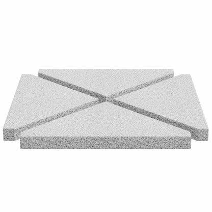 Sonnenschirm-Gewichtsplatten 4 Stk. Granit Dreieckig 14 Kg