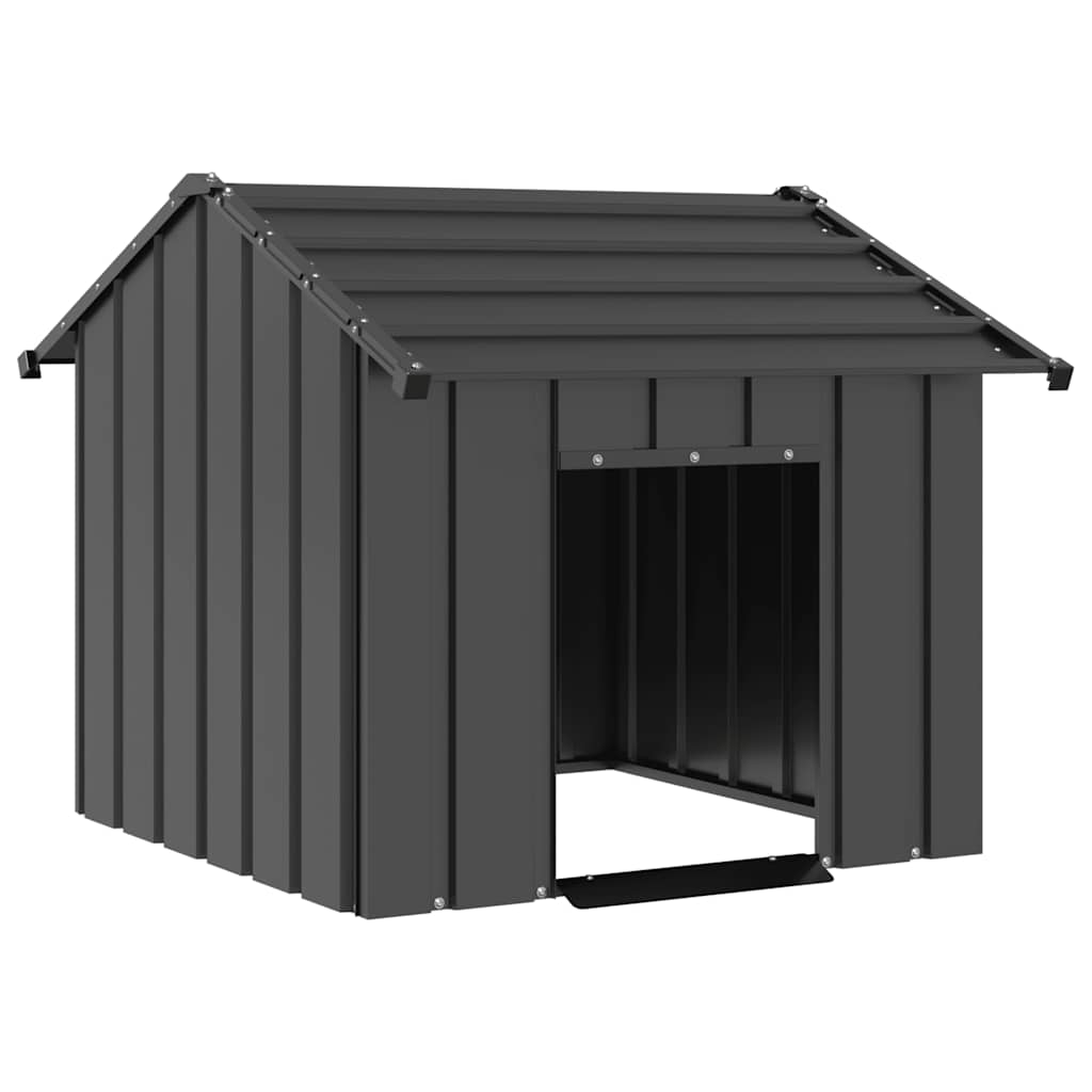 Hundehütte Mit Dach 83X130X85 Cm Verzinkter Stahl