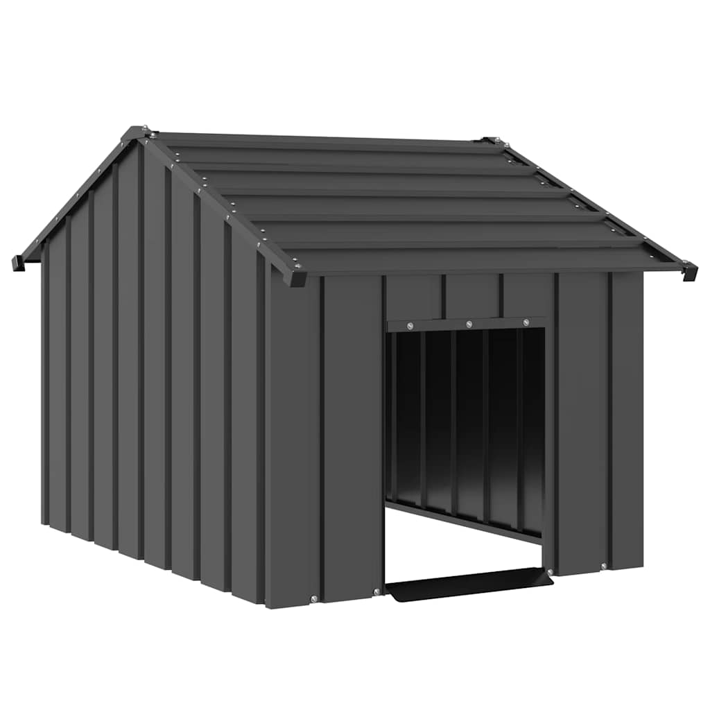 Hundehütte Mit Dach 83X130X85 Cm Verzinkter Stahl