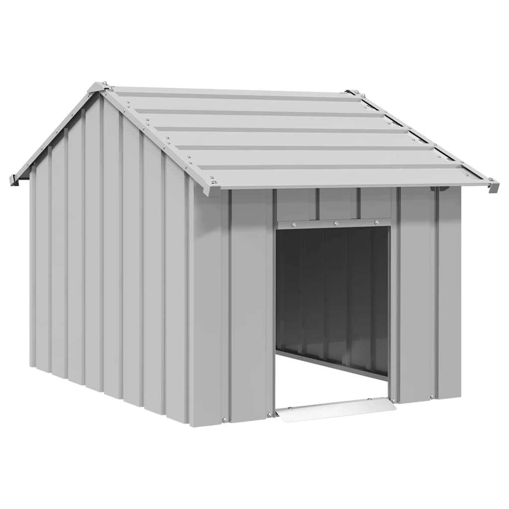 Hundehütte Mit Dach 83X130X85 Cm Verzinkter Stahl