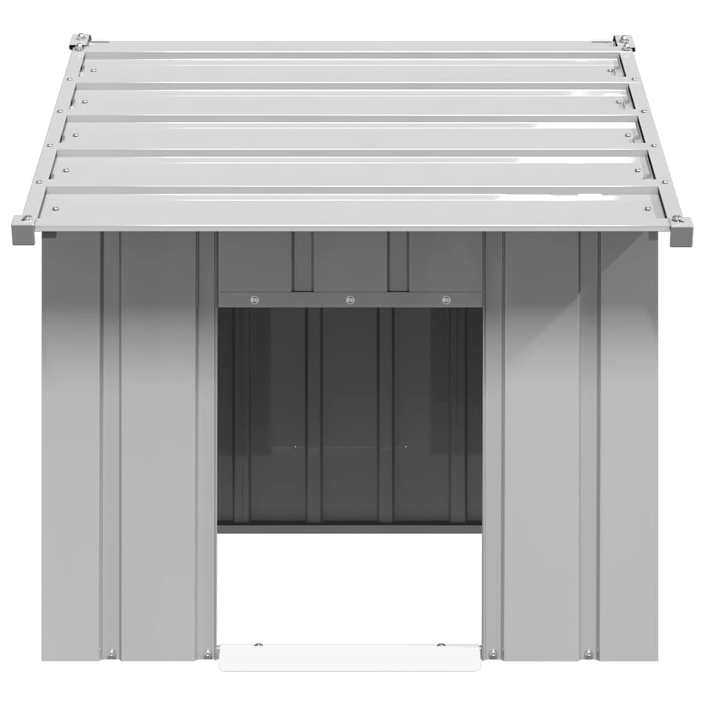 Hundehütte Mit Dach 83X130X85 Cm Verzinkter Stahl