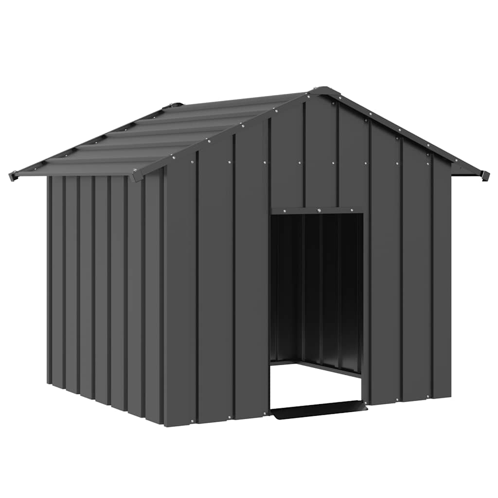 Hundehütte Mit Dach 114X202X101 Cm Verzinkter Stahl