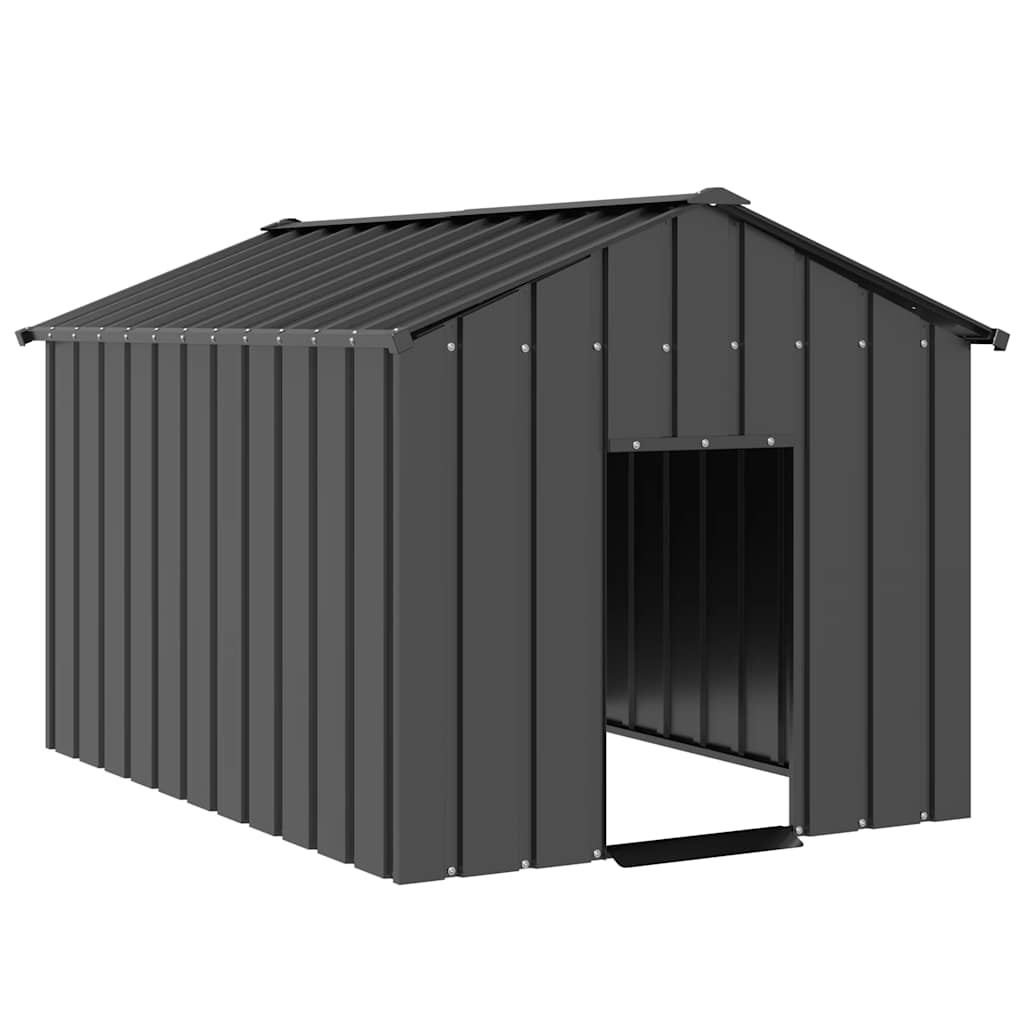 Hundehütte Mit Dach 114X202X101 Cm Verzinkter Stahl