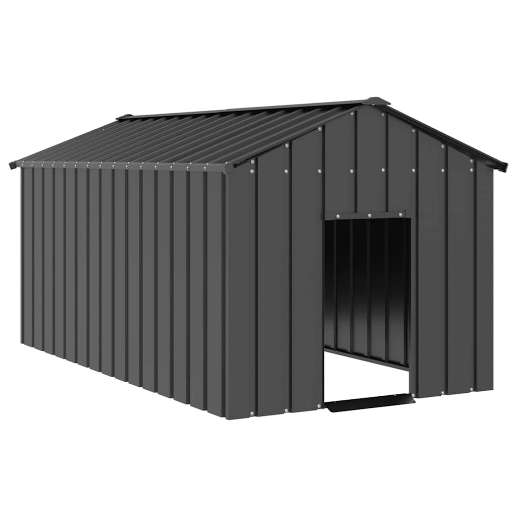 Hundehütte Mit Dach 114X202X101 Cm Verzinkter Stahl