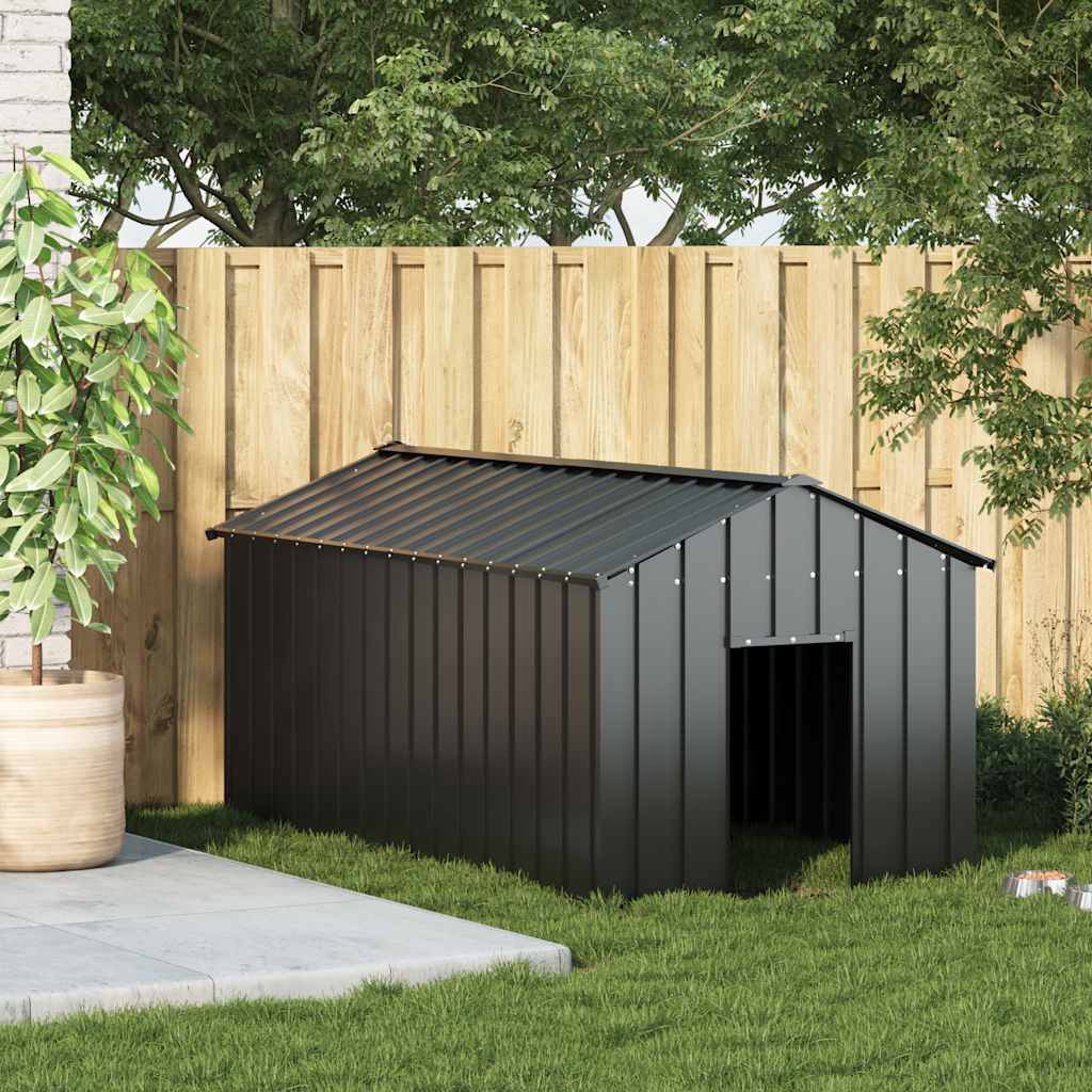 Hundehütte Mit Dach 114X202X101 Cm Verzinkter Stahl