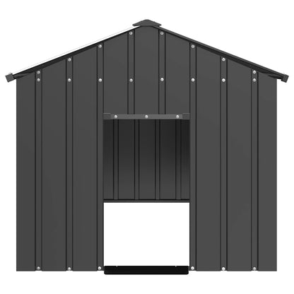 Hundehütte Mit Dach 114X202X101 Cm Verzinkter Stahl