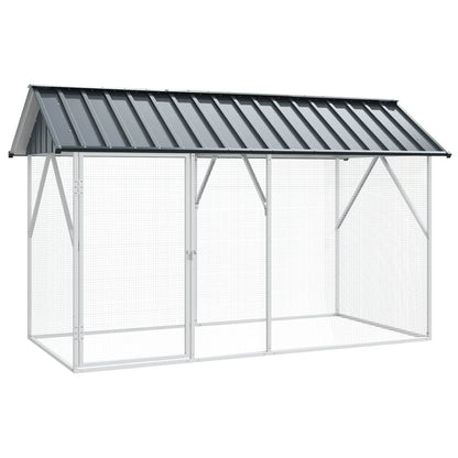 Vogelkäfig Anthrazit 227 X 112 X 141 Cm Verzinkter Stahl
