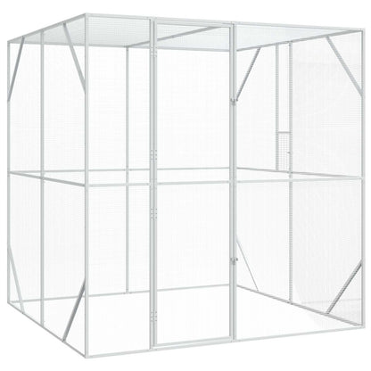Vogelkäfig Anthrazit 210 X 304 X 213 Cm Verzinkter Stahl