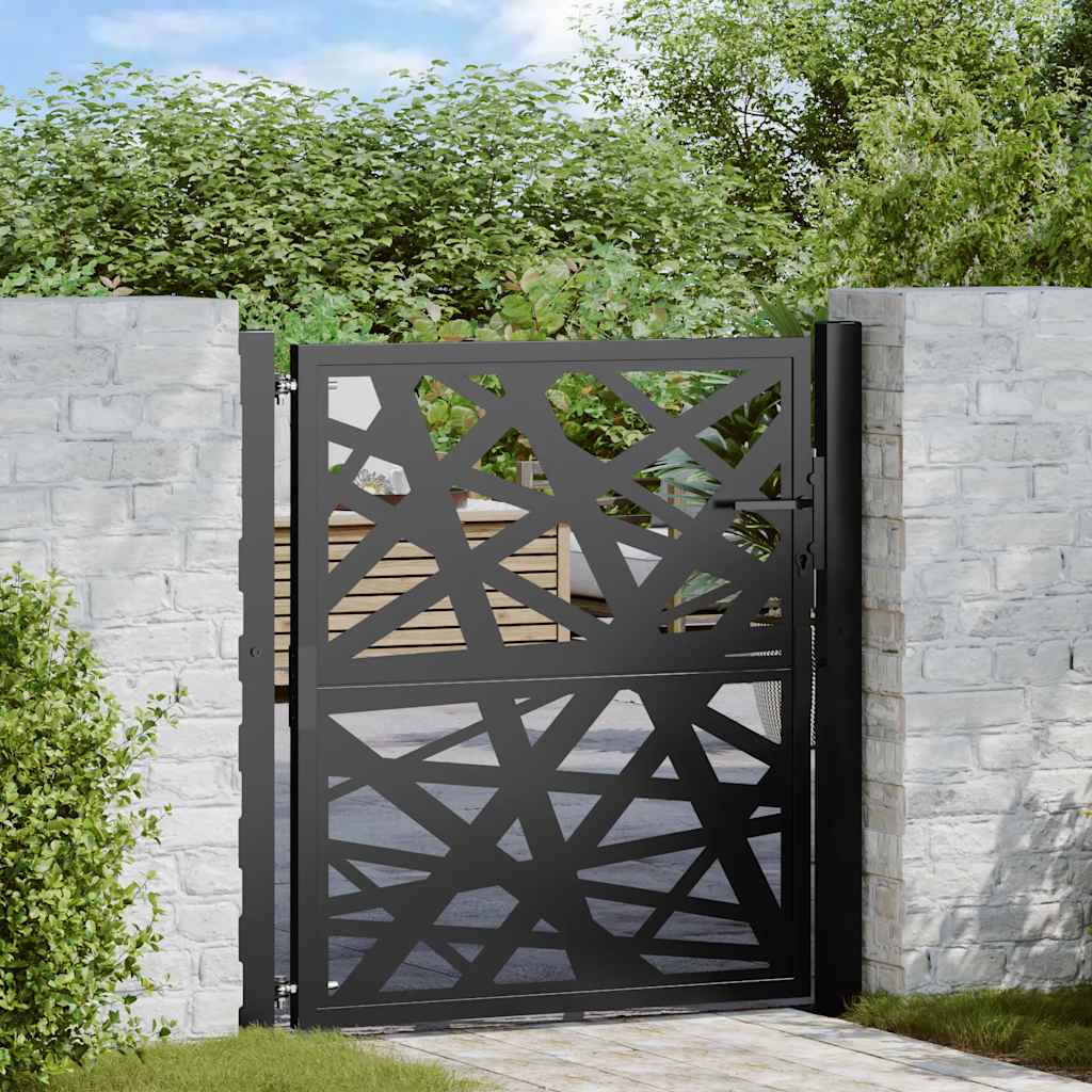 Gartentor 100X100 Cm Verwitterungsstahl Wellendesign