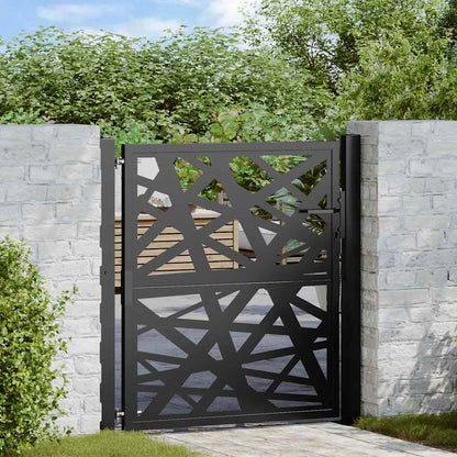 Gartentor 100X100 Cm Verwitterungsstahl Wellendesign