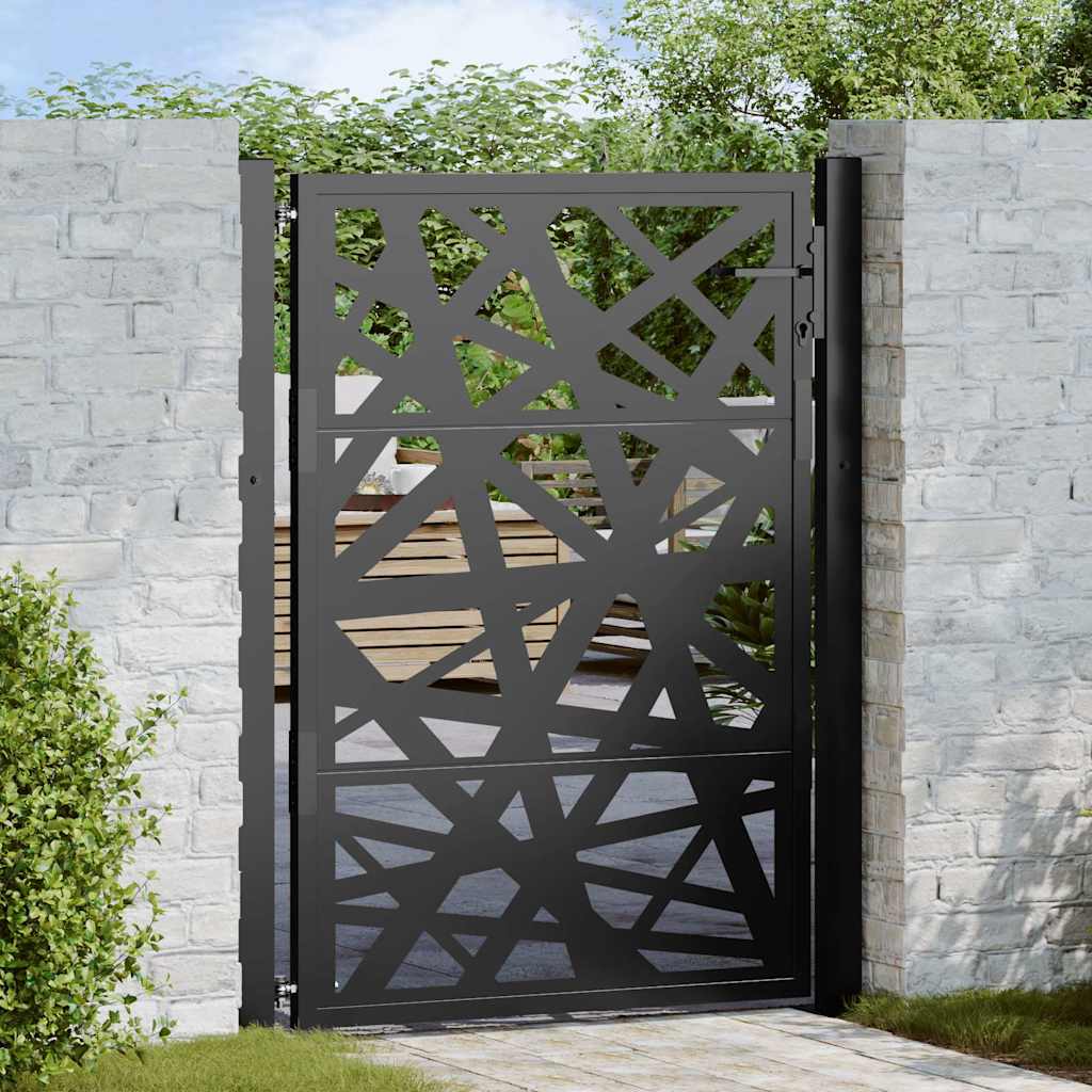 Gartentor 100X100 Cm Verwitterungsstahl Wellendesign