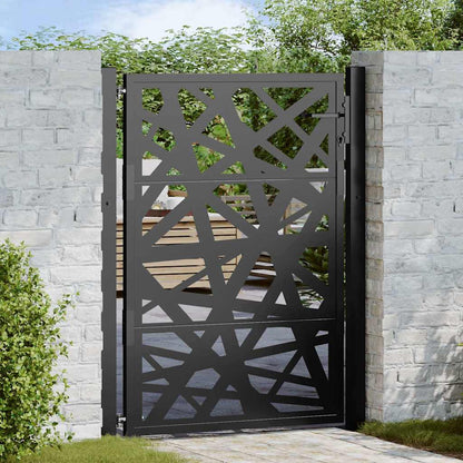 Gartentor 100X100 Cm Verwitterungsstahl Wellendesign