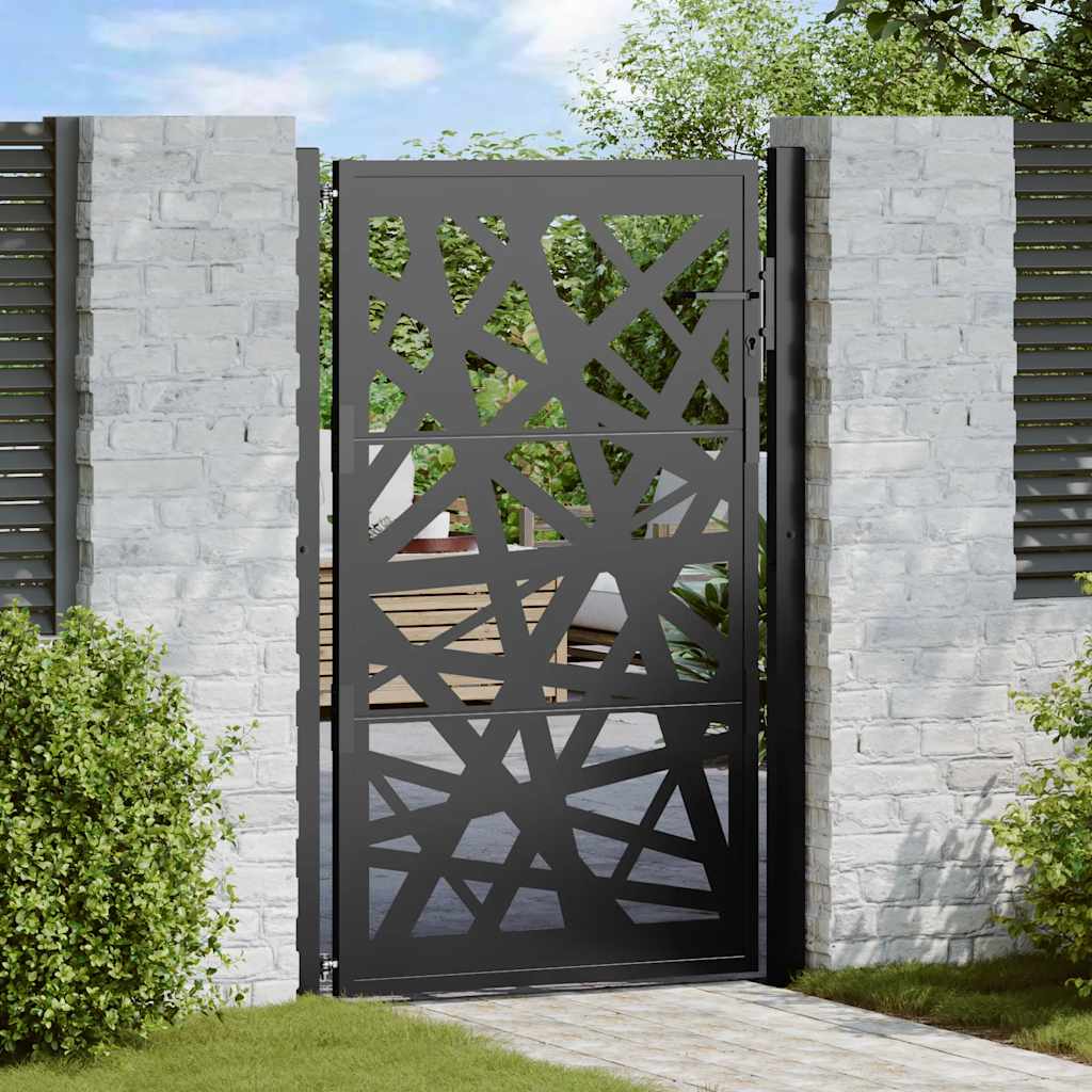 Gartentor 100X100 Cm Verwitterungsstahl Wellendesign