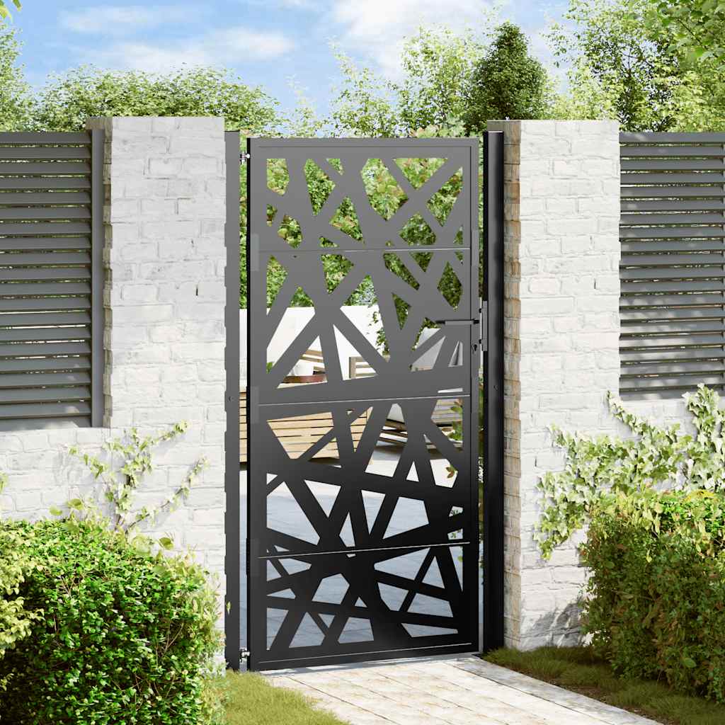 Gartentor 100X100 Cm Verwitterungsstahl Wellendesign