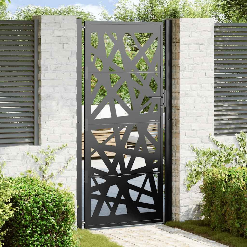 Gartentor 100X100 Cm Verwitterungsstahl Wellendesign