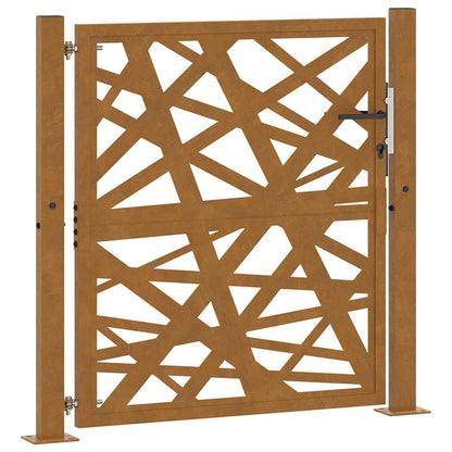 Gartentor 100X100 Cm Cortenstahl Helles Design
