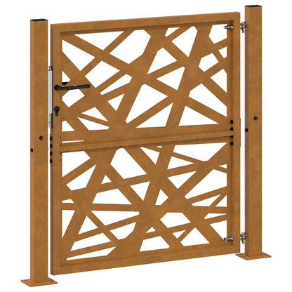 Gartentor 100X100 Cm Cortenstahl Helles Design