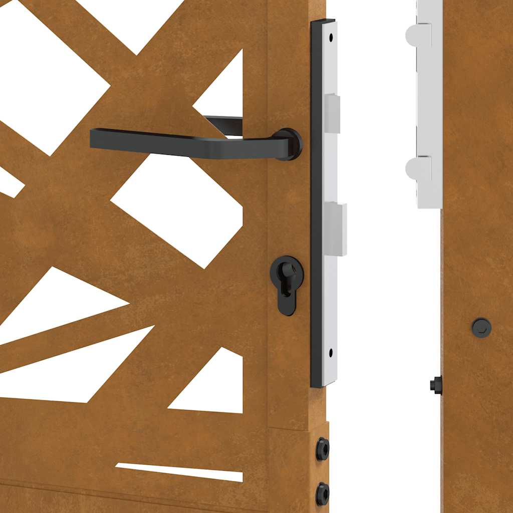 Gartentor 100X100 Cm Cortenstahl Helles Design