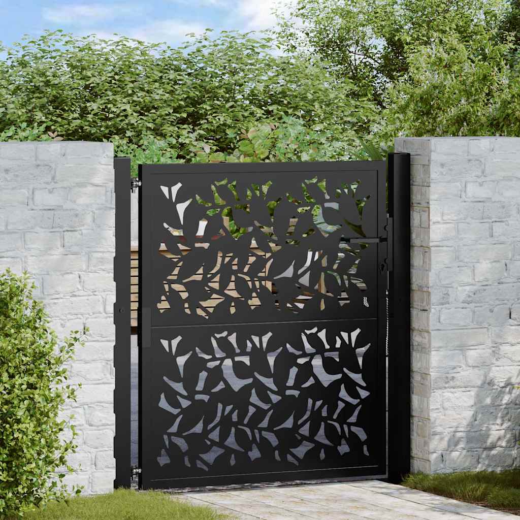 Gartentor 100X100 Cm Verwitterungsstahl Wellendesign