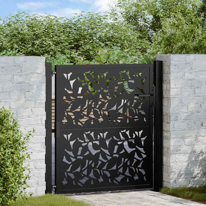 Gartentor 100X100 Cm Verwitterungsstahl Wellendesign