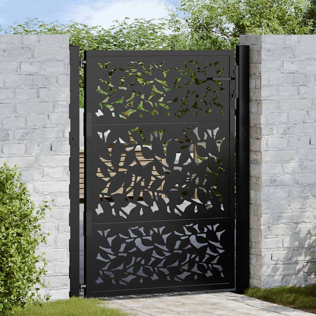 Gartentor 100X100 Cm Verwitterungsstahl Wellendesign