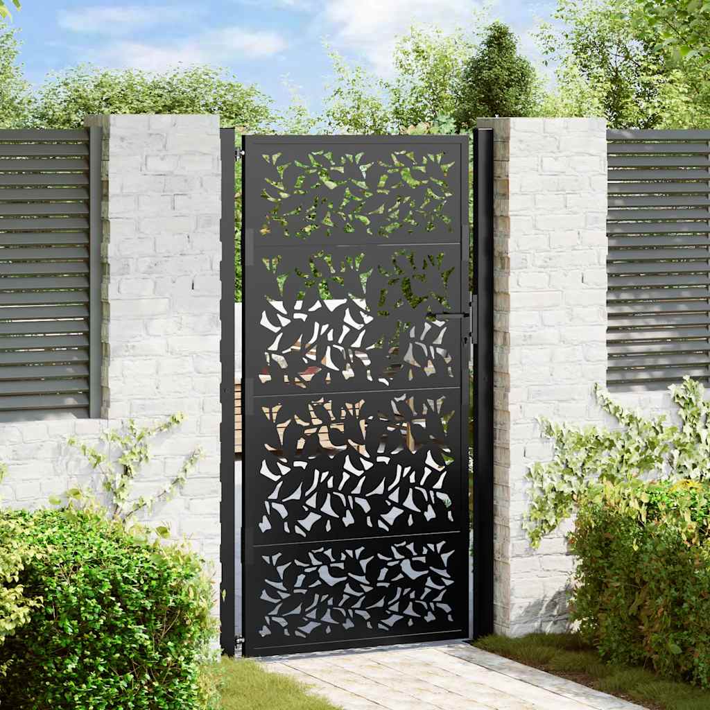 Gartentor 100X100 Cm Verwitterungsstahl Wellendesign