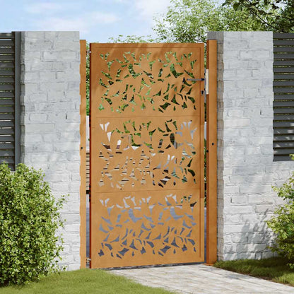 Gartentor 100X100 Cm Verwitterungsstahl Wellendesign