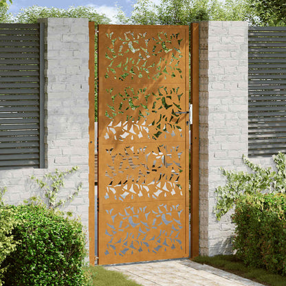 Gartentor 100X100 Cm Verwitterungsstahl Wellendesign