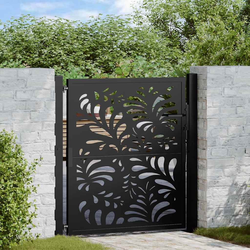 Gartentor 100X100 Cm Verwitterungsstahl Wellendesign