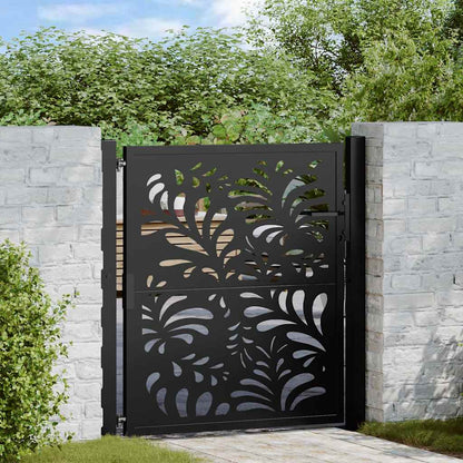 Gartentor 100X100 Cm Verwitterungsstahl Wellendesign