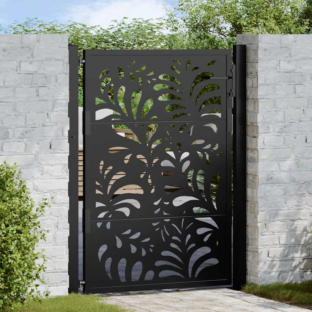 Gartentor 100X100 Cm Verwitterungsstahl Wellendesign