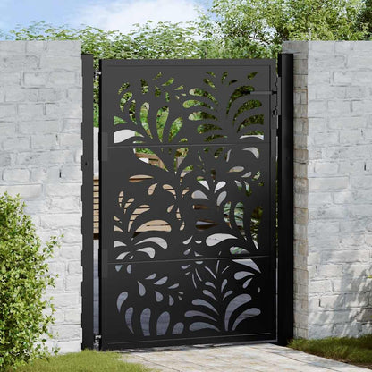 Gartentor 100X100 Cm Verwitterungsstahl Wellendesign