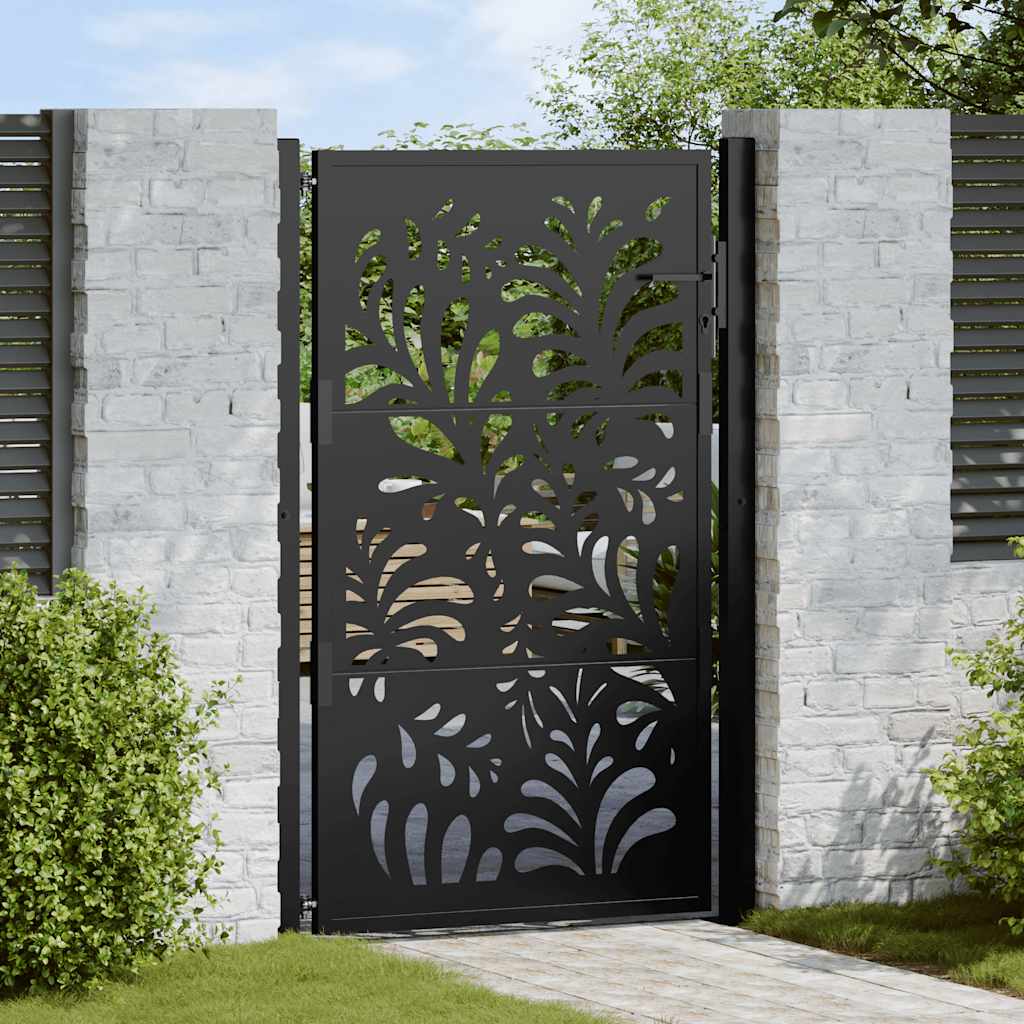 Gartentor 100X100 Cm Verwitterungsstahl Wellendesign