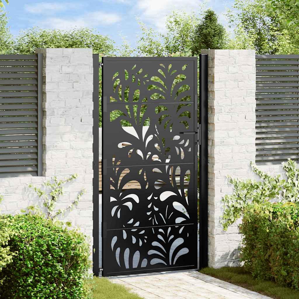 Gartentor 100X100 Cm Verwitterungsstahl Wellendesign