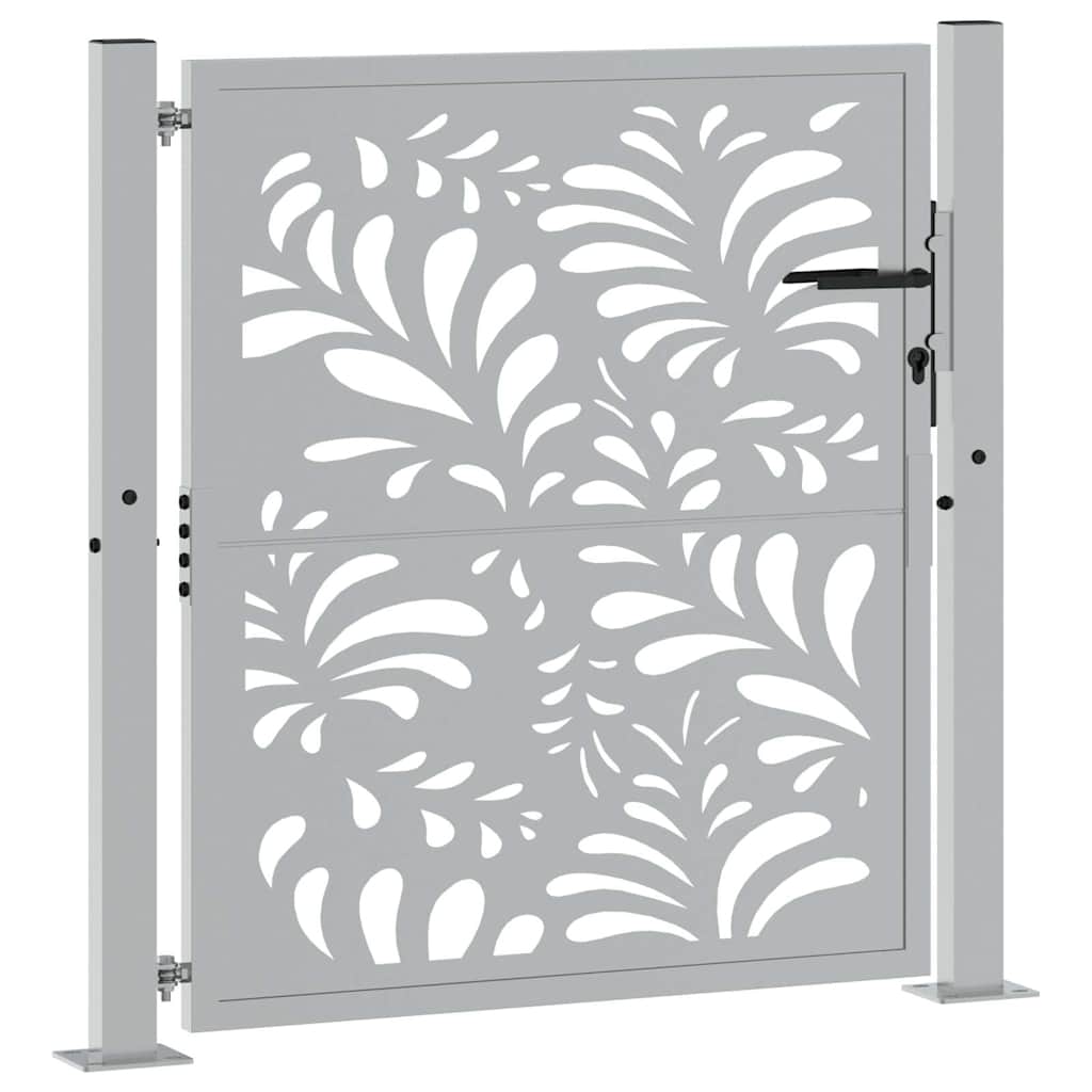 Gartentor 100X100 Cm Verwitterungsstahl Wellendesign
